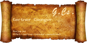 Gertner Csongor névjegykártya