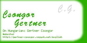 csongor gertner business card